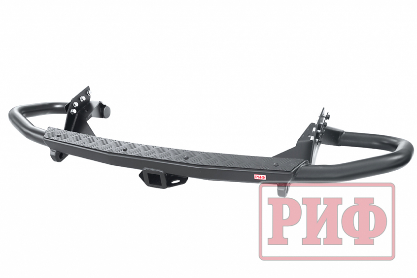 Бампер РИФ силовой задний Mitsubishi Pajero Sport 2015+ c квадратом под фаркоп