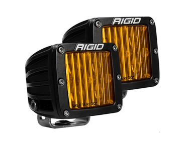 Светодиодные фары Rigid  SAE-Серия Dually (4 светодиода) Отборный жёлтый противотуманный свет (пара) Подходят для бамперов Rival