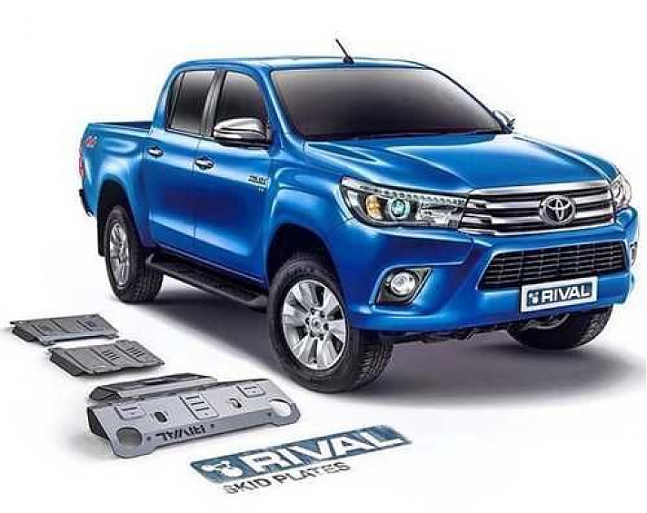 Защита алюминиевая Rival для топливного бака Toyota Hilux Revo 2015+