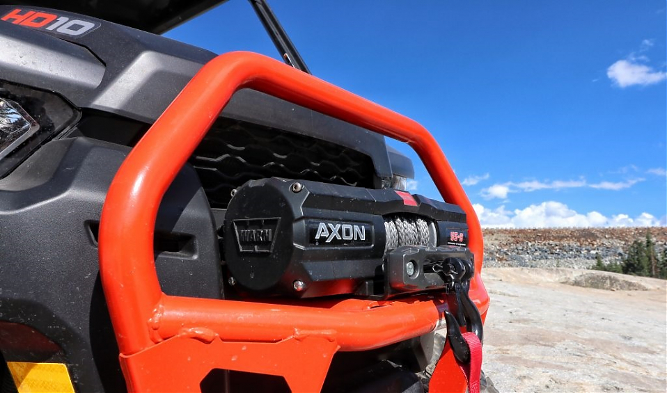 Лебедка электрическая для квадроцикла WARN AXON 35-S синтетический трос