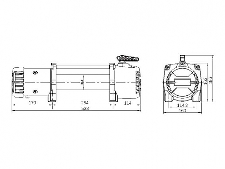Лебедка автомобильная электрическая T-Max EW9500 MuscleLift