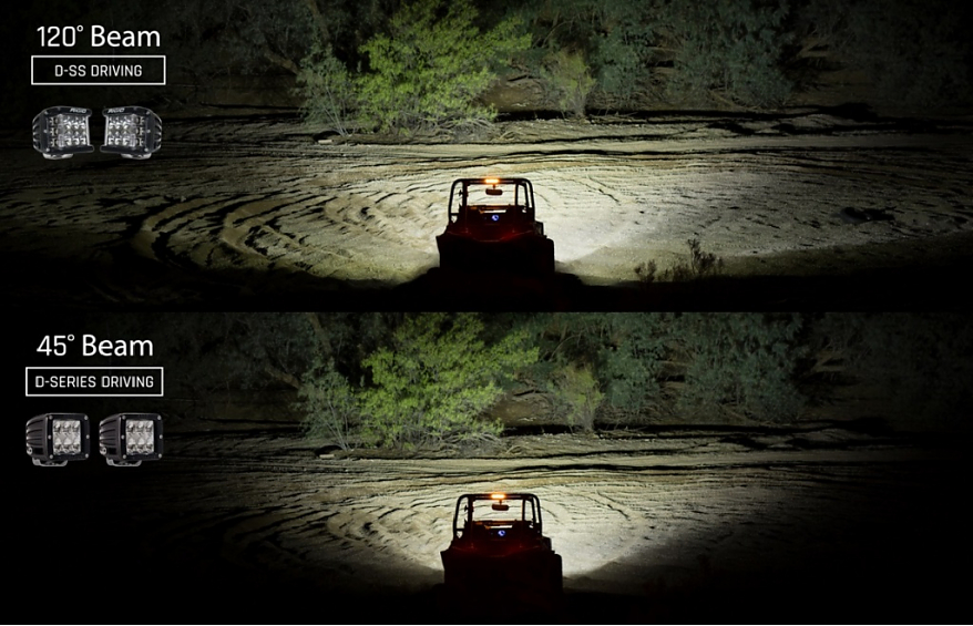 Светодиодные фары Rigid D-SS Серия PRO (7 светодиода) Ближний свет (пара)
