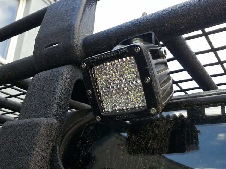 Светодиодные фары Rigid D-серия PRO (4 светодиода) - Рабочий свет (пара) Midnight Edition