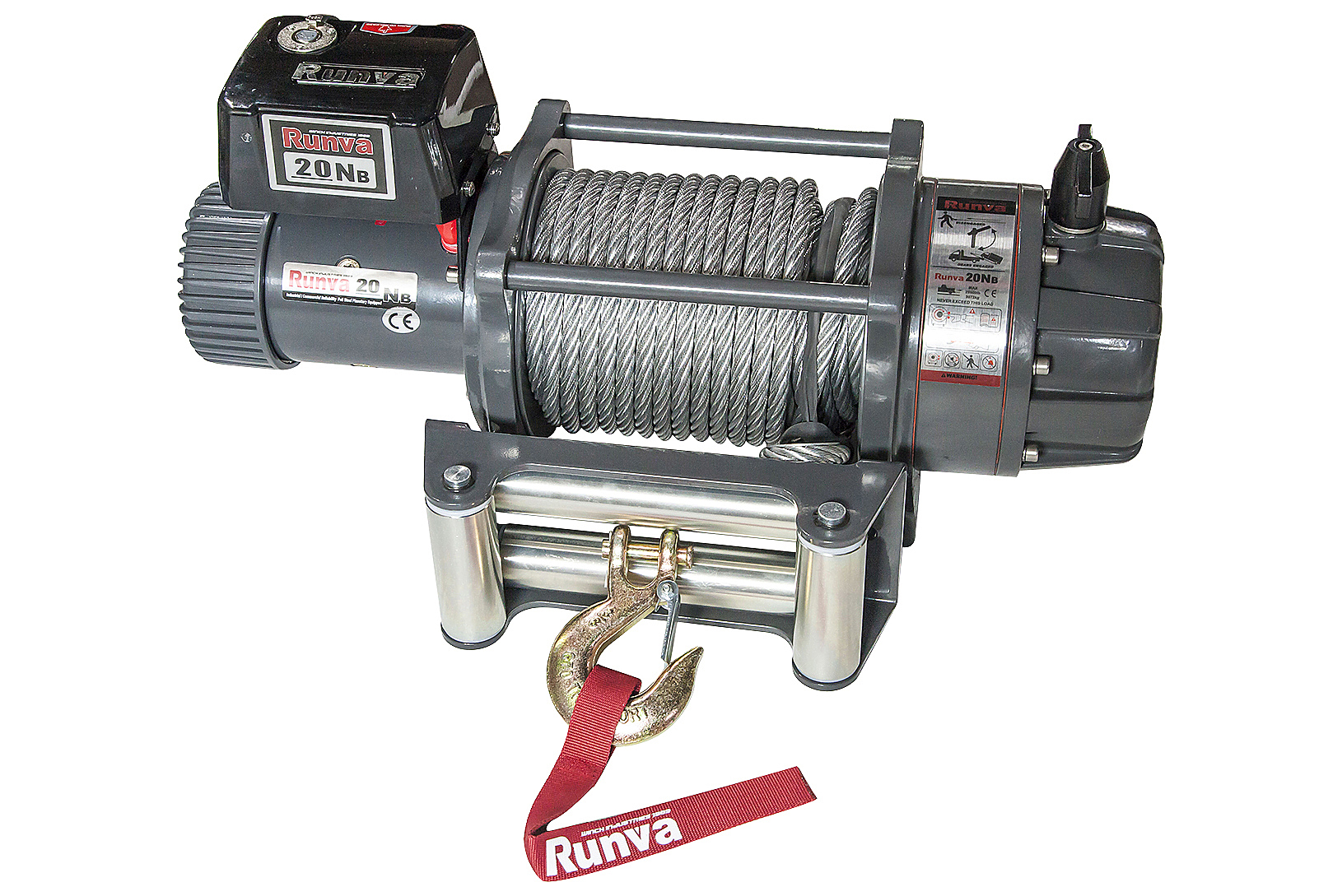 Лебёдка электрическая индустриальная 24V Runva 20000 lbs (влагозащищенная)