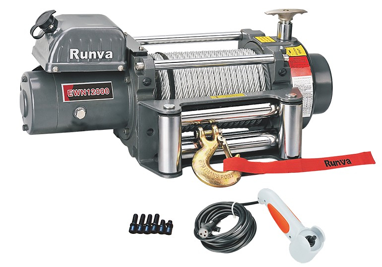 Лебёдка электрическая индустриальная 24V Runva 12000 lbs 5700 кг Лебёдка электрическая индустриальная 24V Runva 12000 lbs 5700 кг