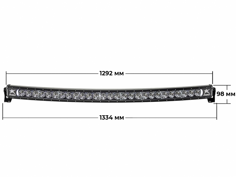 Светодиодная балка 50″ Rigid Radiance Curved cерия (27 Светодиодов) Белая подсветка