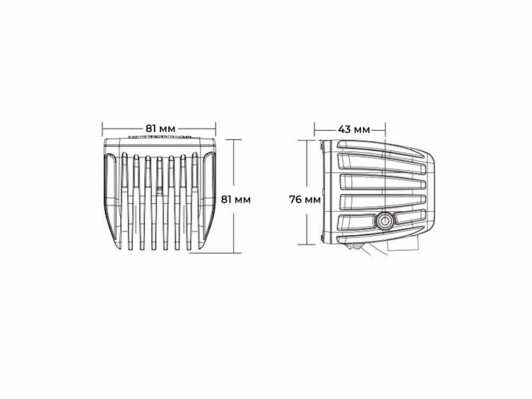Светодиодные фары Rigid Radiance Pod (3 светодиода) - Синяя подсветка (пара)