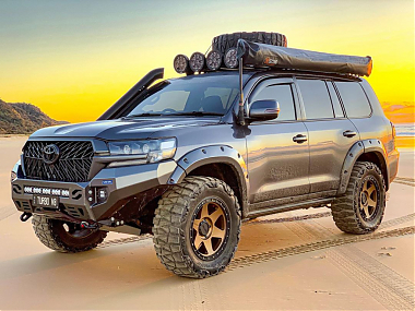 Бампер силовой передний алюминиевый (черный) Toyota Land Cruiser 200 2015- для TOYOTA LC-200