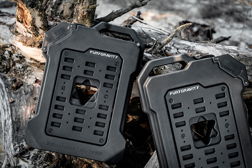 Крепление канистр к задней двери с 2 канистрами FURY для Jeep Wrangler JL