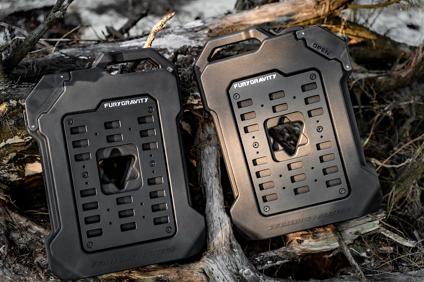 Крепление канистр к задней двери с 2 канистрами FURY для Jeep Wrangler JL