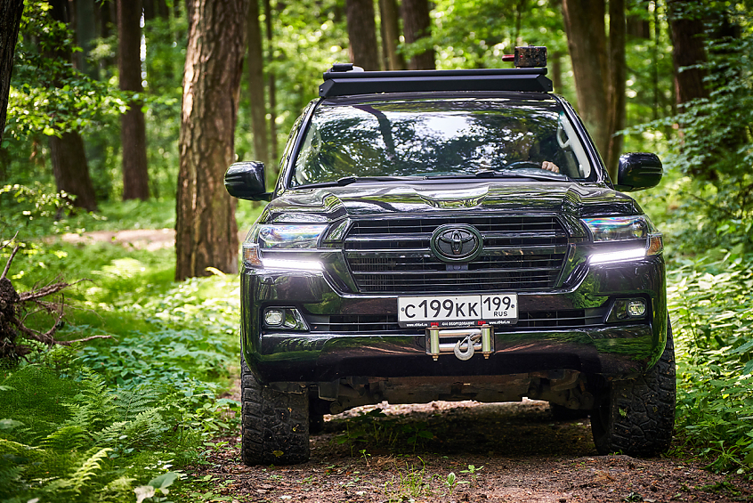 Багажник экспедиционный (платформа) алюминиевый РИФ 1200x2080 мм для Toyota Land Cruiser 200 (с крепежом)