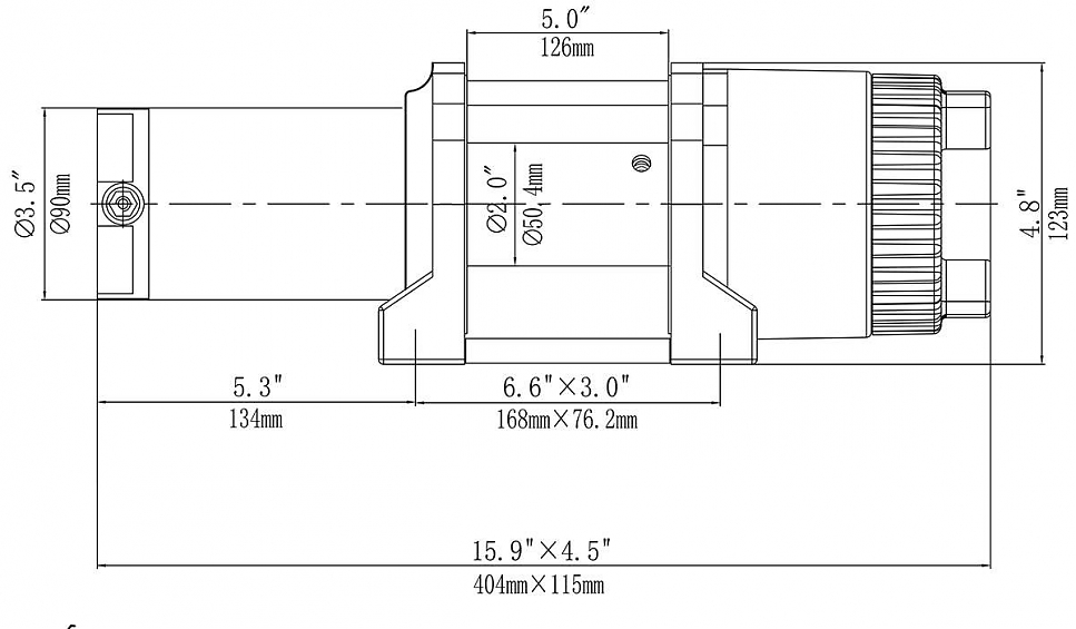 Лебёдка электрическая для квадроцикла (ATV / UTV) 12V Runva 4500 lbs 2041 кг (синтетический трос)