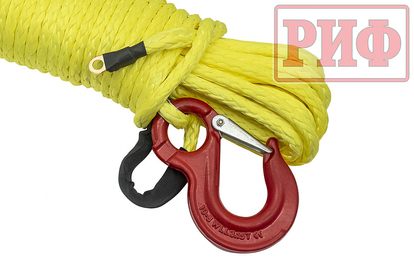 Трос для лебёдки синтетический РИФ 10 мм/25 м (готовый)
