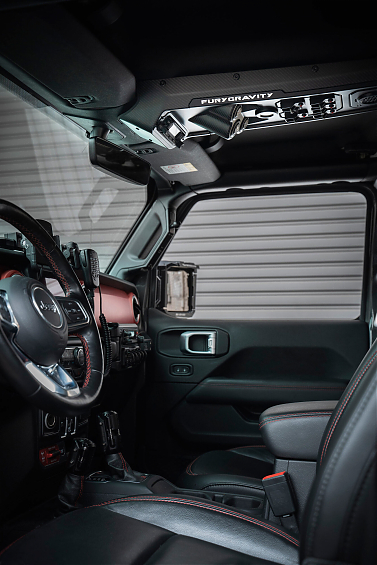 Потолочная консоль FURY карбоновая серии Gravity для Jeep Wrangler JL