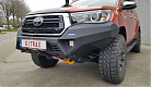 Бампер силовой алюминиевый Rival передний для Toyota Hilux 2018-2020 (без LED)