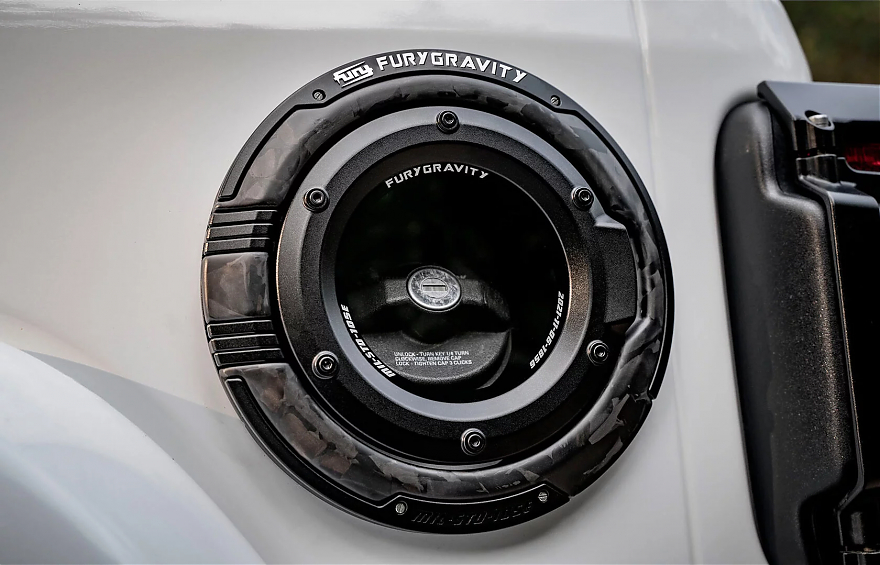 Крышка бензобака Fury серии Gravity из углеродного волокна для Jeep Wrangler JL