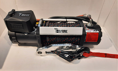 Лебедка автомобильная электрическая T-Max HEW-12500 X Power 12В синтетический трос