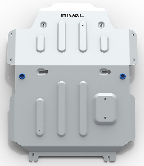 Защита картера алюминиевая силовая 6 мм Rival для Toyota Land Cruiser 300 2021+ (Без KDSS)