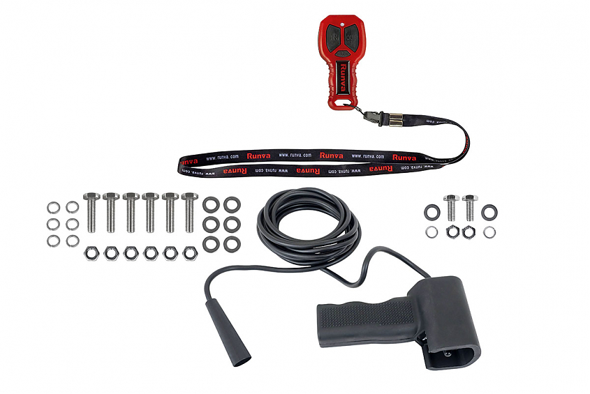 Лебёдка электрическая индустриальная 12V Runva 18000 lbs влагозащищенная, стальной трос