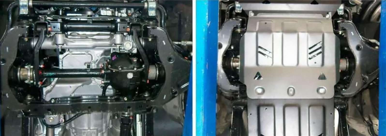 Защита картера RIVAL алюминиевая 6 мм для MITSUBISHI PAJERO SPORT (2016+) / Pajero Sport 3 2015+