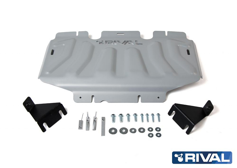 Защита алюминиевая Rival для радиатора Nissan Navara D40 4WD 2004-2015. Артикул 2333.4164.2.6