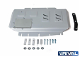 Защита алюминиевая Rival для картера Nissan Navara D40 4WD 2004-2015. Артикул 2333.4165.2.6