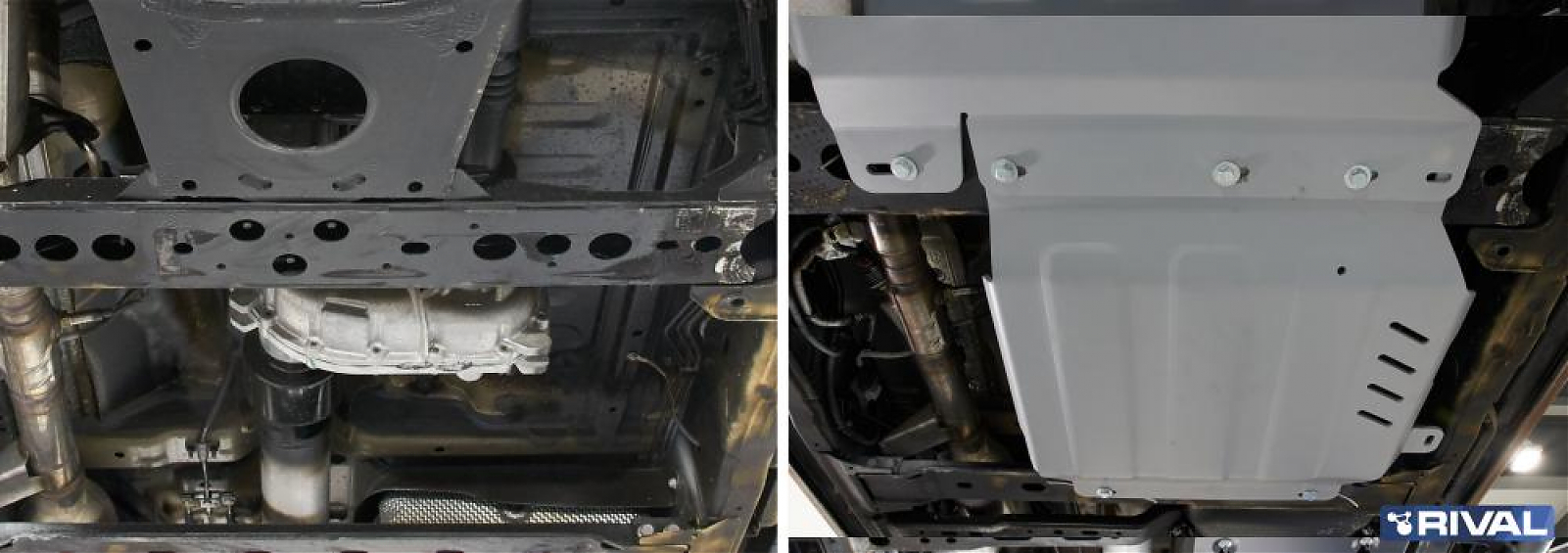 Защита алюминиевая Rival для РК Nissan Navara D40 4WD 2004-2015. Артикул 2333.4167.1.6