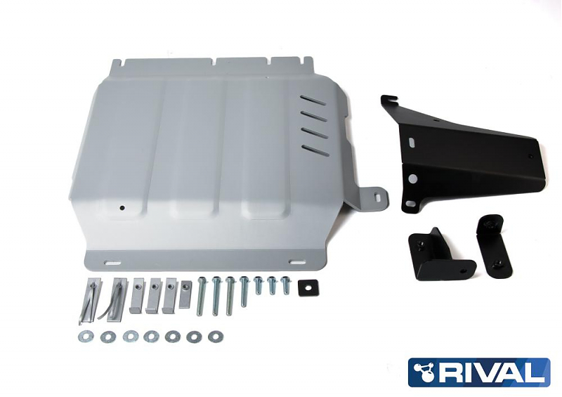 Защита алюминиевая Rival для РК Nissan Navara D40 4WD 2004-2015. Артикул 2333.4167.1.6