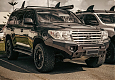 Бампер силовой передний алюминиевый (черный) Toyota Land Cruiser 200 (2006-2015)