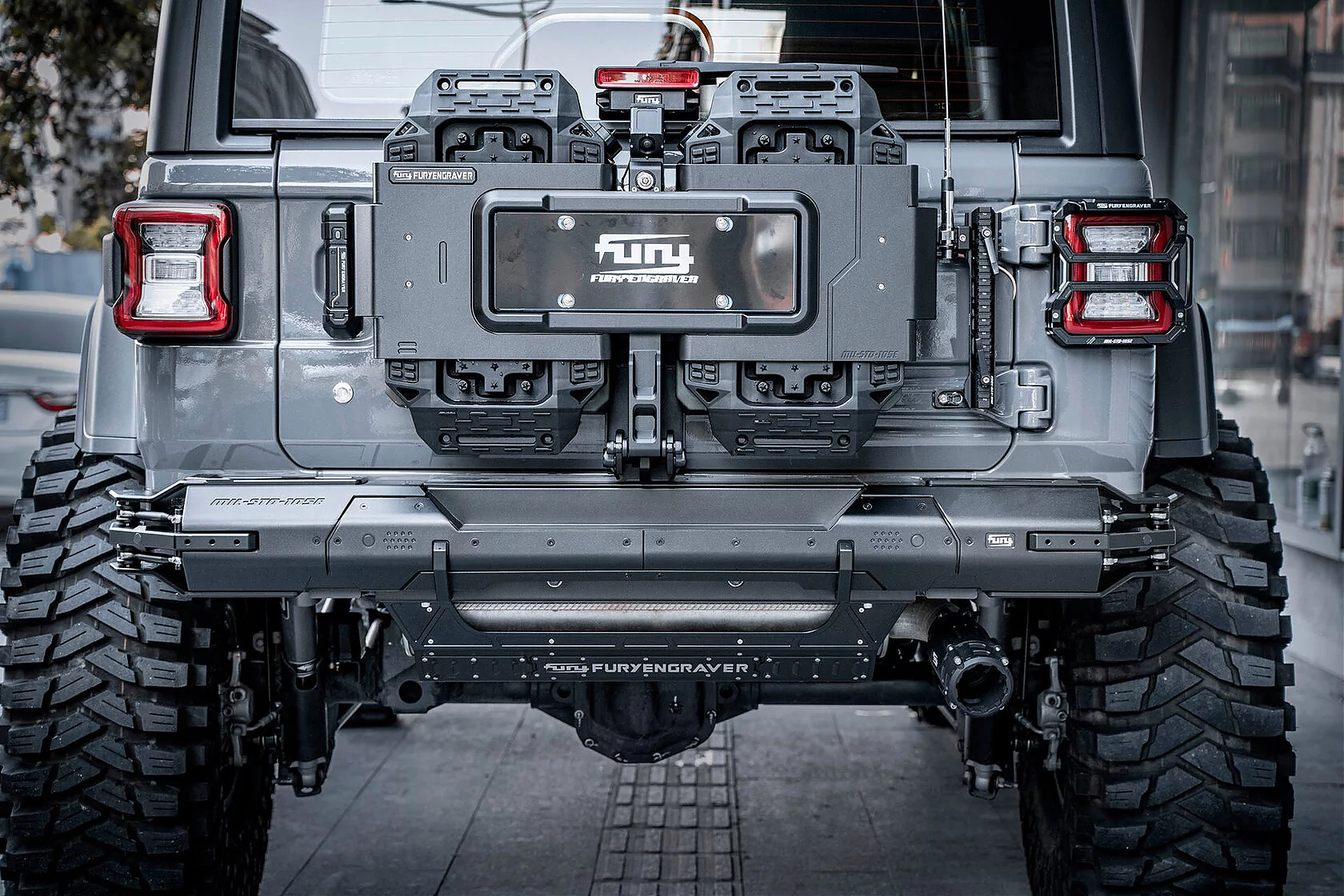 Задний силовой бампер FURY серии Awaken для Jeep Wrangler JL