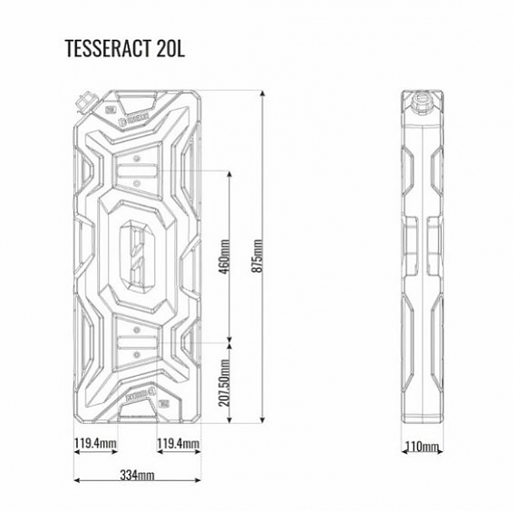 Канистра Tesseract 20 л (черная)