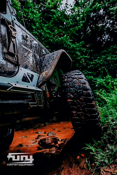 Алюминиевая боковая накладка \ защита Fury на пороги для Jeep Wrangler JL