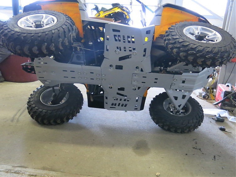 ЗАЩИТА ДНИЩА ДЛЯ КВАДРОЦИКЛА BRP OUTLANDER L 450 570 MAX 2015- 444.7278.1 (АЛЮМИНИЙ)