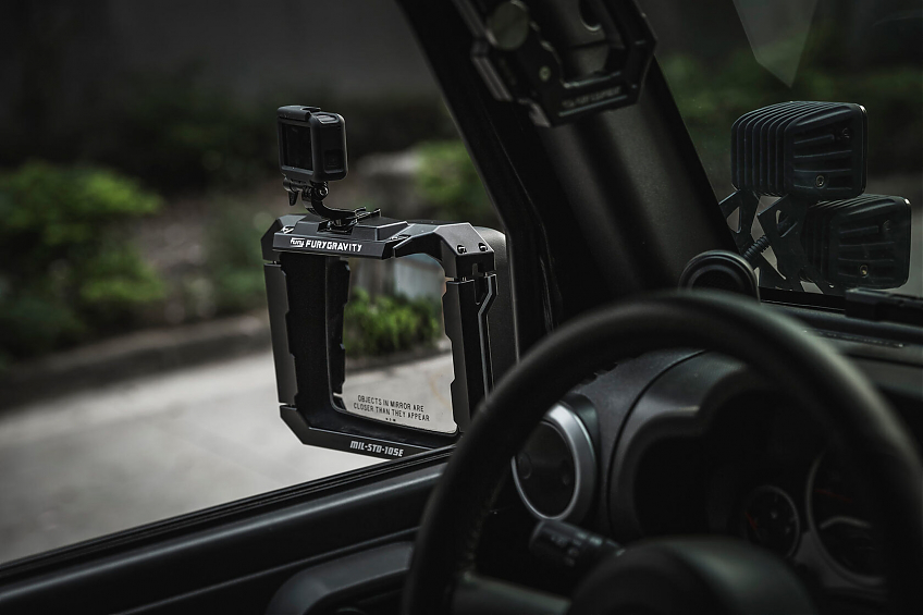 Накладки на зеркала Fury заднего вида с защитой от дождя с креплением для камеры для Jeep Wrangler JL