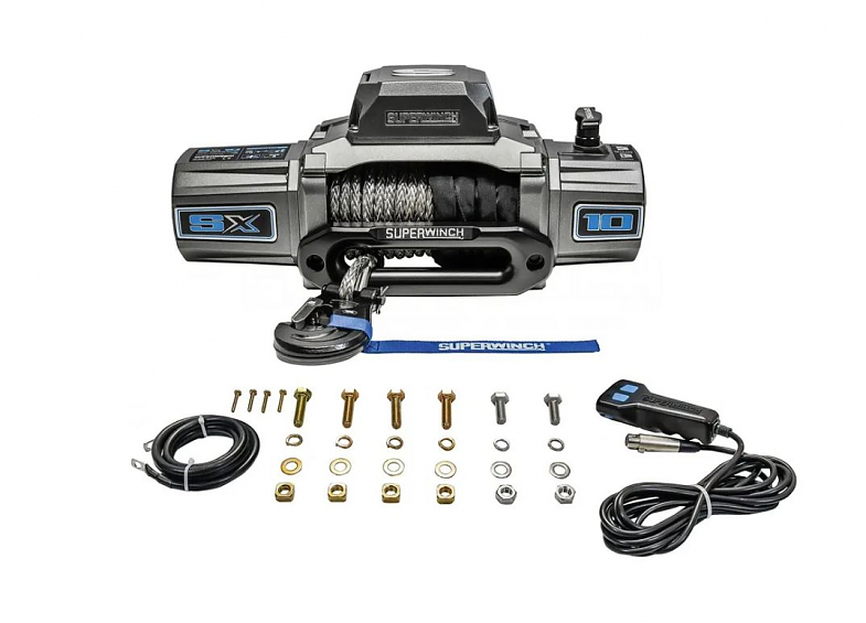 Лебедка электрическая 12В с синтетическим тросом Superwinch SX10SR 