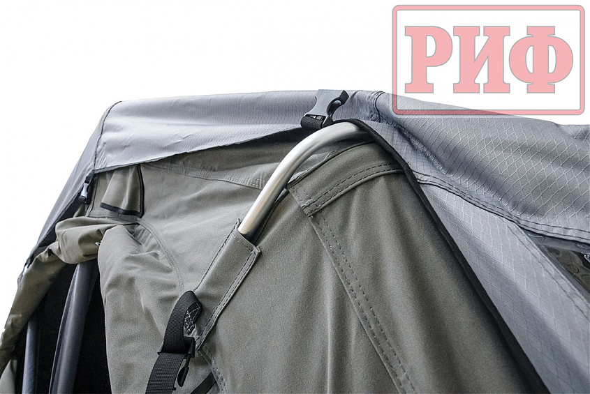 Палатка на крышу автомобиля РИФ Soft RT01-140 усиленная, тент серый