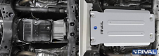 Защита КПП алюминиевая силовая 6 мм Rival для Toyota Land Cruiser 300 2021+ 