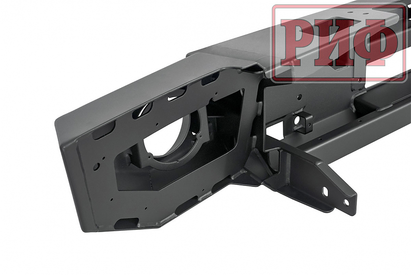 Бампер РИФ силовой передний Jeep Wrangler JL 2018+ под доп. фары, без защитной дуги