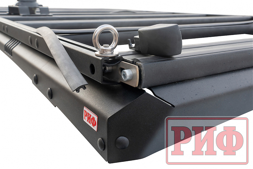 Багажник экспедиционный (платформа) алюминиевый РИФ 1200x2080 мм для Toyota Land Cruiser 200 (с крепежом)