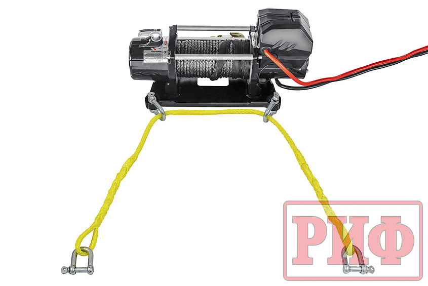 Переносной комплект лебедки РИФ 9000SR c облегчённой площадкой на цепях и проводами (синтетический трос)