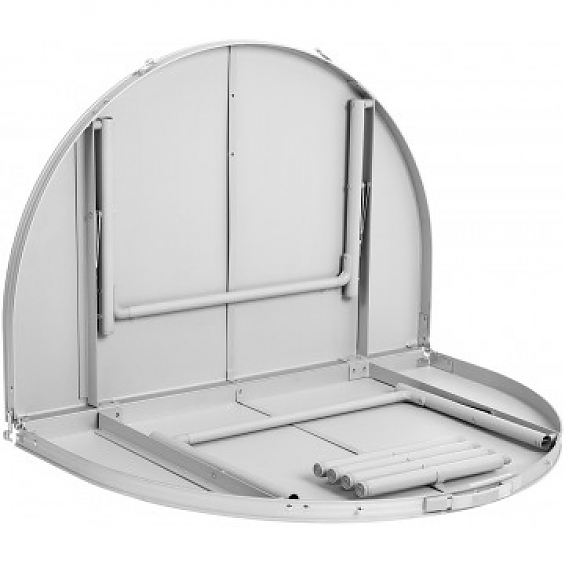 Стол HELIOS складной овальный 120х60х70 см. (АЛЮМИНИЙ)