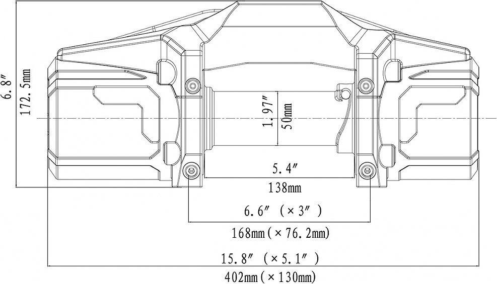 Лебёдка автомобильная электрическая 12V Runva 6000 lbs 2722 кг (синтетический трос)