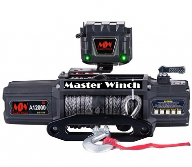 Лебедка MASTER WINCH A-серии 12000 12v (тяговое усилие до 5443 кг) с cинтетическим тросом