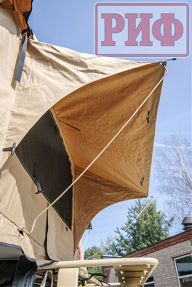 Палатка на крышу автомобиля РИФ Soft RT02-140, тент песочный