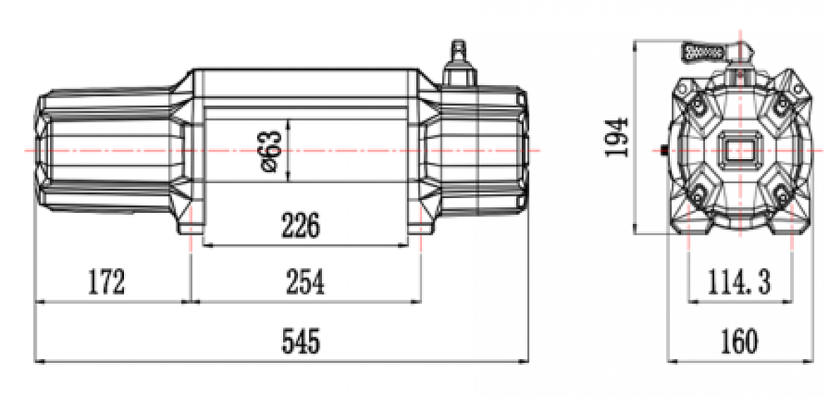 Лебедка MASTER WINCH A-серии 12000 12v (тяговое усилие до 5443 кг) с cинтетическим тросом