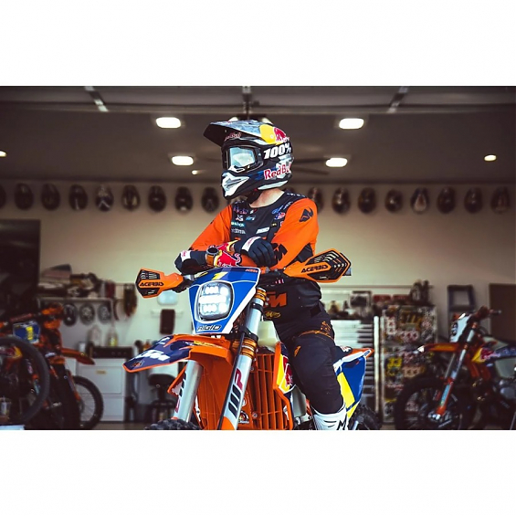 Светодиодная фара для эндуро мотоцикла RIGID Adapt XE Moto Kit Black – Адаптивный свет (Белый \черный)