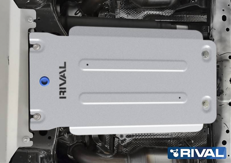 Защита КПП алюминиевая силовая 6 мм Rival для Toyota Land Cruiser 300 2021+ 