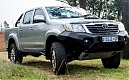 Силовой бампер передний RIVAL алюминиевый без ПТФ  Toyota Hilux Vigo 2011-2015