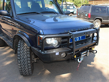 Передний силовой бампер с кенгурином алюминиевый - Land Rover Discovery 2