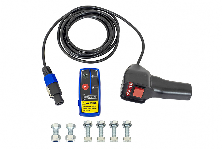 Лебёдка электрическая 12V SPIDER 12000 lbs 5443 кг (влагозащищенная,синтетический трос)